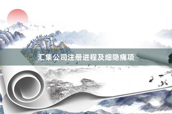 汇集公司注册进程及细隐痛项
